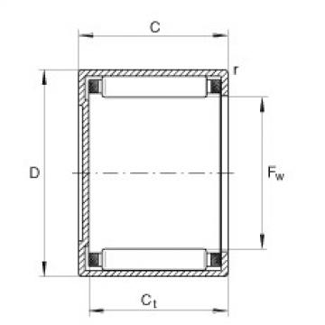 FAG Drawn cup needle roller Bearings with closed end - BK1010