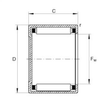 FAG Drawn cup needle roller Bearings with closed end - BCE1010