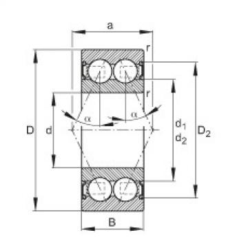 FAG Angular contact ball Bearings - 3006-B-2RS-TVH