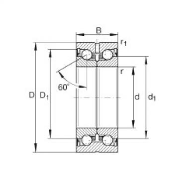 FAG Axial angular contact ball Bearings - ZKLN0624-2RS-XL