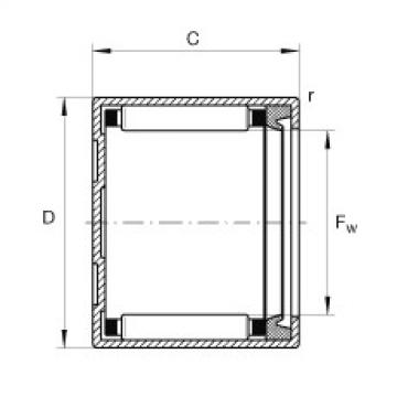 FAG Drawn cup needle roller Bearings with closed end - BCE66-P