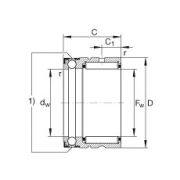 FAG Needle roller/axial ball Bearings - NX17-XL