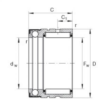 FAG Needle roller/axial ball Bearings - NX30-Z-XL