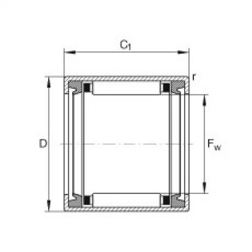 FAG Drawn cup needle roller Bearings with open ends - HK1014-2RS