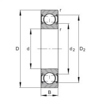 FAG Deep groove ball Bearings - 6000-C-2HRS