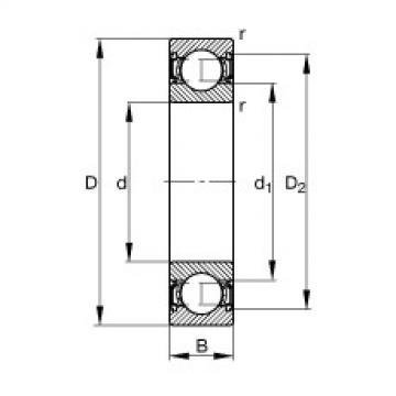 FAG Deep groove ball Bearings - S6000-2RSR