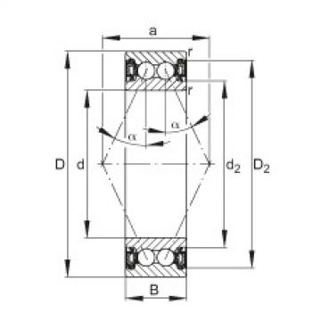 FAG Angular contact ball Bearings - 3007-B-2RZ-TVH