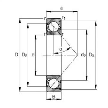 FAG Angular contact ball Bearings - 7005-B-XL-2RS-TVP