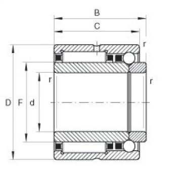 FAG Needle roller/angular contact ball Bearings - NKIB5903-XL