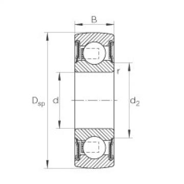 FAG Self-aligning deep groove ball Bearings - 209-XL-NPP-B