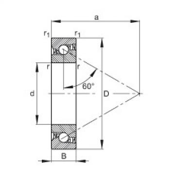 FAG Axial angular contact ball Bearings - 7602030-2RS-TVP