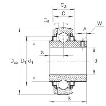 FAG Radial insert ball Bearings - GY1014-KRR-B-AS2/V