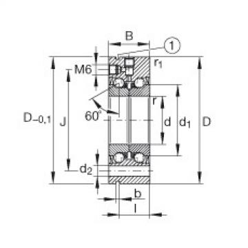 FAG Axial angular contact ball Bearings - ZKLF2575-2RS-XL