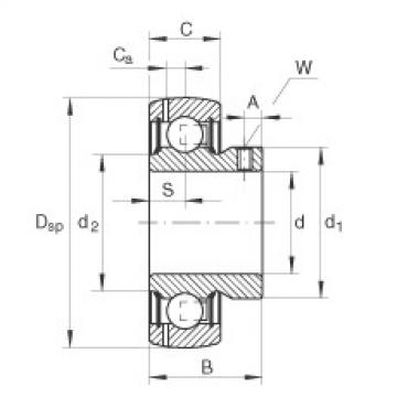 FAG Radial insert ball Bearings - GAY15-XL-NPP-B-FA164