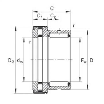 FAG Needle roller/axial cylindrical roller Bearings - NKXR25-Z-XL