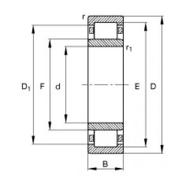 FAG Cylindrical roller Bearings - NU1008-XL-M1