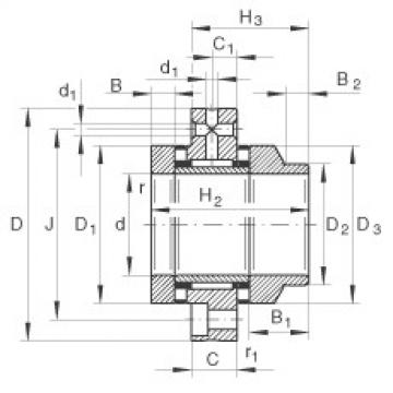 FAG Needle roller/axial cylindrical roller Bearings - ZARF55145-L-TV