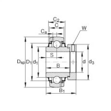 FAG Radial insert ball Bearings - G1015-KRR-B-AS2/V