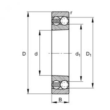 FAG Self-aligning ball Bearings - 1206-K-TVH-C3