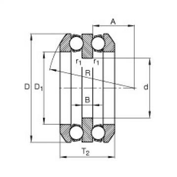 FAG Axial deep groove ball Bearings - 54206 + U206