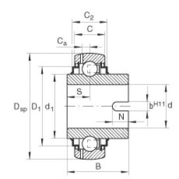 FAG Radial insert ball Bearings - GLE40-XL-KRR-B