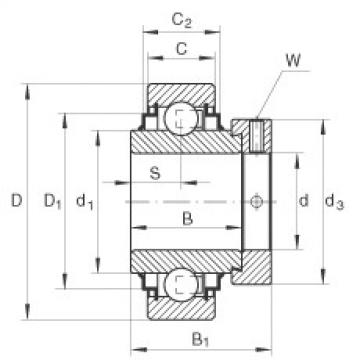 FAG Radial insert ball Bearings - E30-XL-KRR