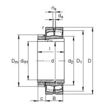 FAG Spherical roller Bearings - 21307-E1-XL-K-TVPB + H307