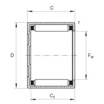 FAG Drawn cup needle roller Bearings with closed end - BK3016