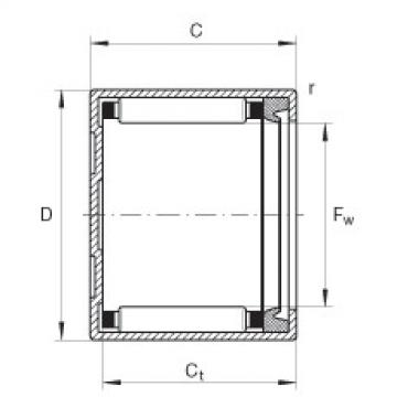 FAG Drawn cup needle roller Bearings with closed end - BK2518-RS