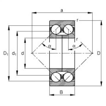 FAG Angular contact ball Bearings - 3311-DA-MA