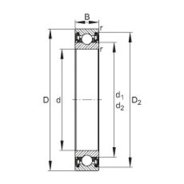 FAG Deep groove ball Bearings - 61810-2RZ-Y