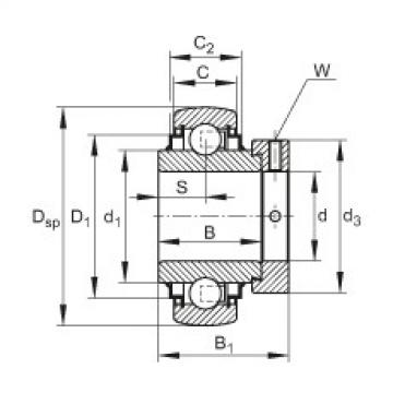 FAG Radial insert ball Bearings - NE50-XL-KRR-B