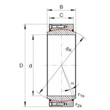 FAG Large radial spherical plain Bearings - GE500-DW-2RS2