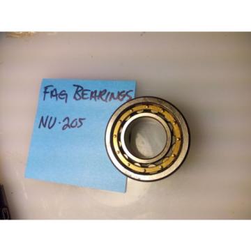 FAG NU205E.M1.C3 Cylindrical Roller Bearing - Removable Inner Ring (2 PIECE)