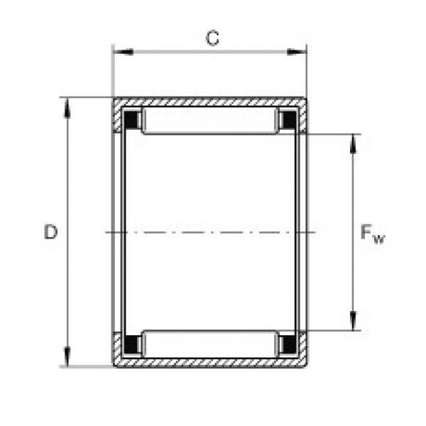 FAG Drawn cup needle roller Bearings with open ends - SCE1012 #1 image