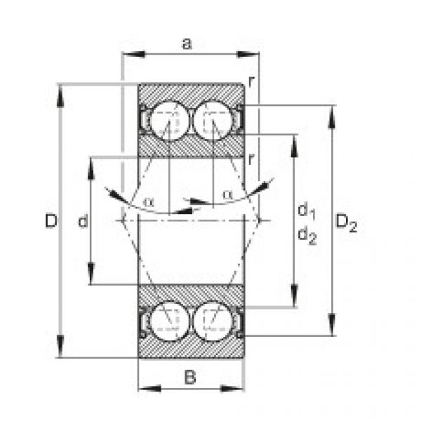 FAG Angular contact ball Bearings - 3007-B-2RS-TVH #1 image