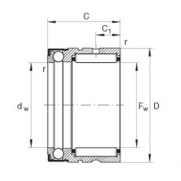 FAG Needle roller/axial ball Bearings - NX10-Z-XL #1 image