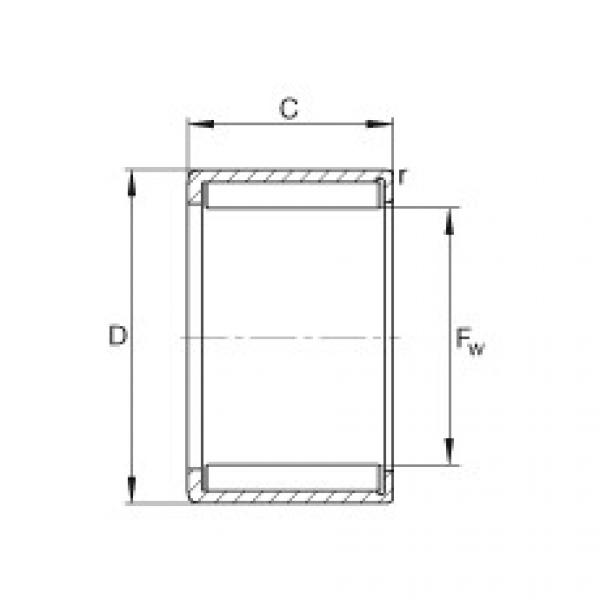 FAG Drawn cup needle roller Bearings with open ends - HN0808 #1 image