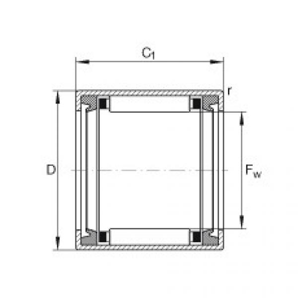 FAG Drawn cup needle roller Bearings with open ends - HK1012-2RS #1 image