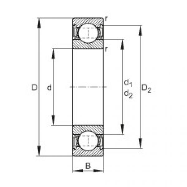 FAG Deep groove ball Bearings - 6005-2RSR #1 image