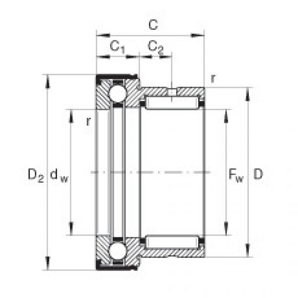 FAG Needle roller/axial ball Bearings - NKX17-Z-XL #1 image