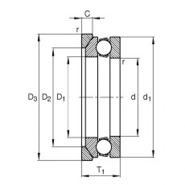 FAG Axial deep groove ball Bearings - 53200 + U200 #1 image