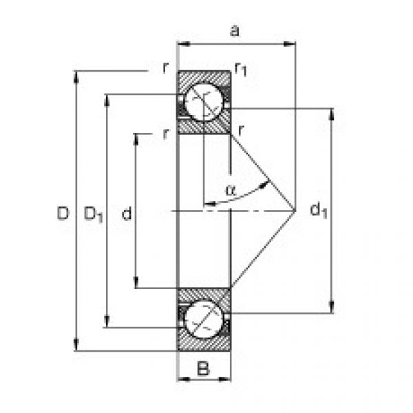 FAG Angular contact ball Bearings - 7004-B-XL-TVP #1 image