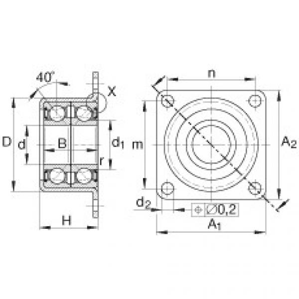 FAG Angular contact ball bearing units - ZKLR1547-2RS #1 image