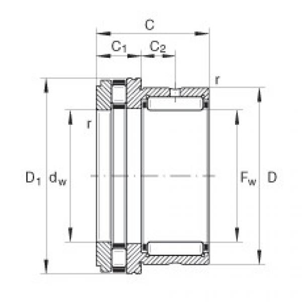 FAG Needle roller/axial cylindrical roller Bearings - NKXR17-XL #1 image