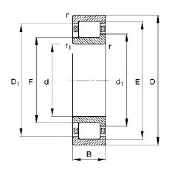 FAG Cylindrical roller Bearings - NJ202-E-XL-TVP2 #1 image