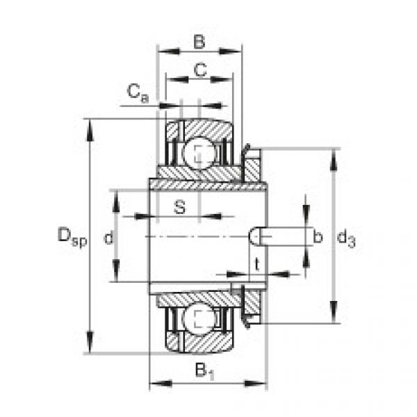 FAG Radial insert ball Bearings - GSH30-XL-2RSR-B #1 image