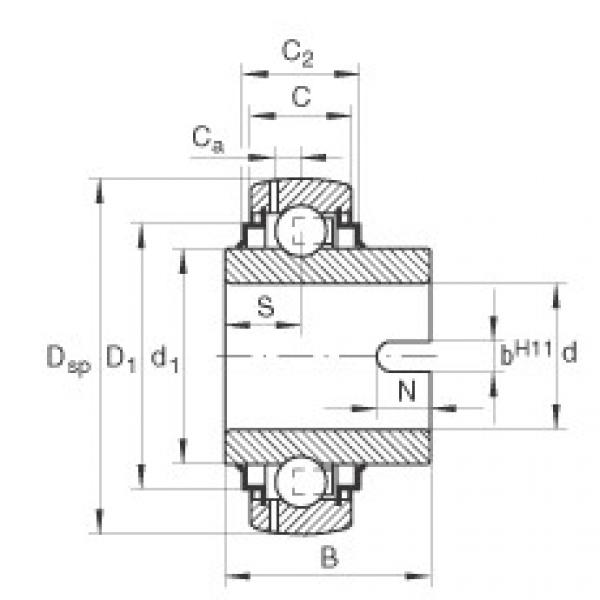 FAG Radial insert ball Bearings - GLE25-XL-KRR-B #1 image