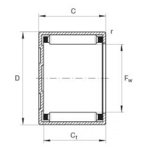 FAG Drawn cup needle roller Bearings with closed end - BK3026 #1 image