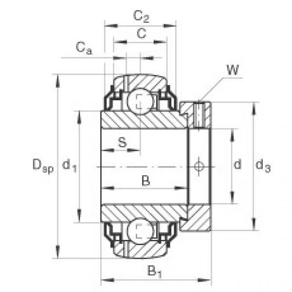 FAG Radial insert ball Bearings - GE25-XL-KRR-B-2C #1 image